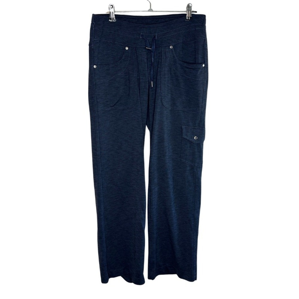 Kuhl Mova Pant Navy Blue Depths Heather Straight Leg Cargo Pants Womens 6 REG